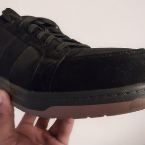 Black composite toe work shoes by Brahma